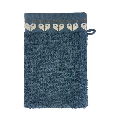 Linge de toilette motif cœur - 450 g/m²