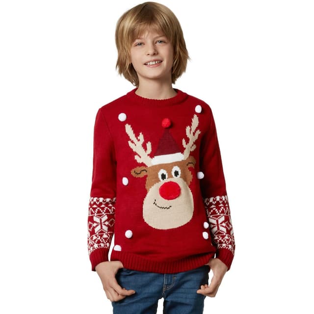 Julesweater Rudolf Rensdyr til børn