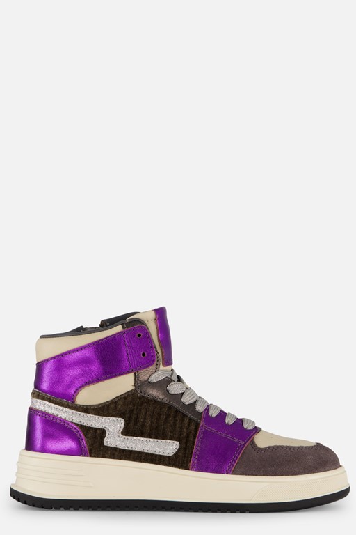 Muyters Sneakers paars Leer