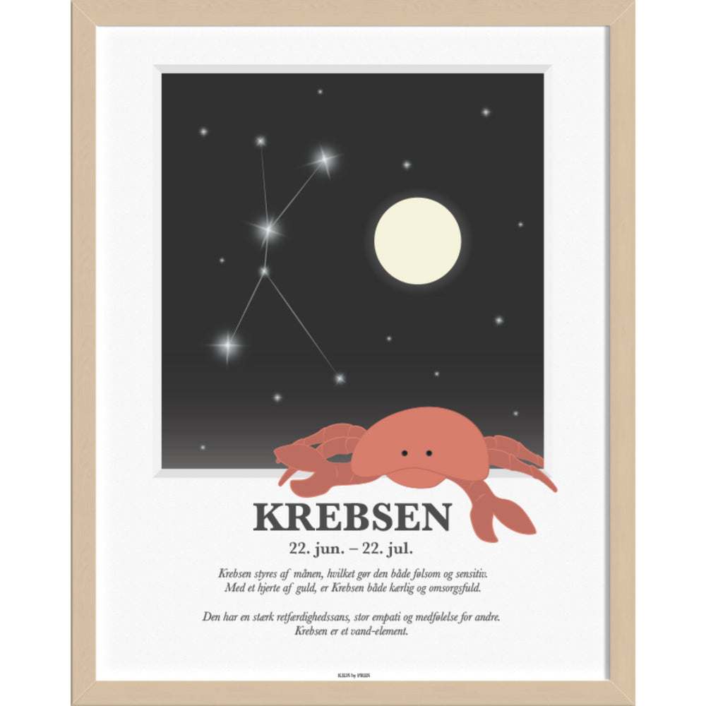 Køb Kids by Friis A3 Plakat M. Stjernetegn, Krebsen