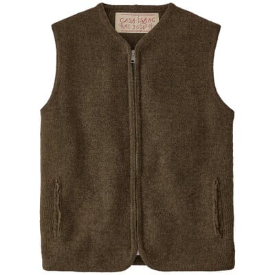 Herren-Strickweste, Olivmelange