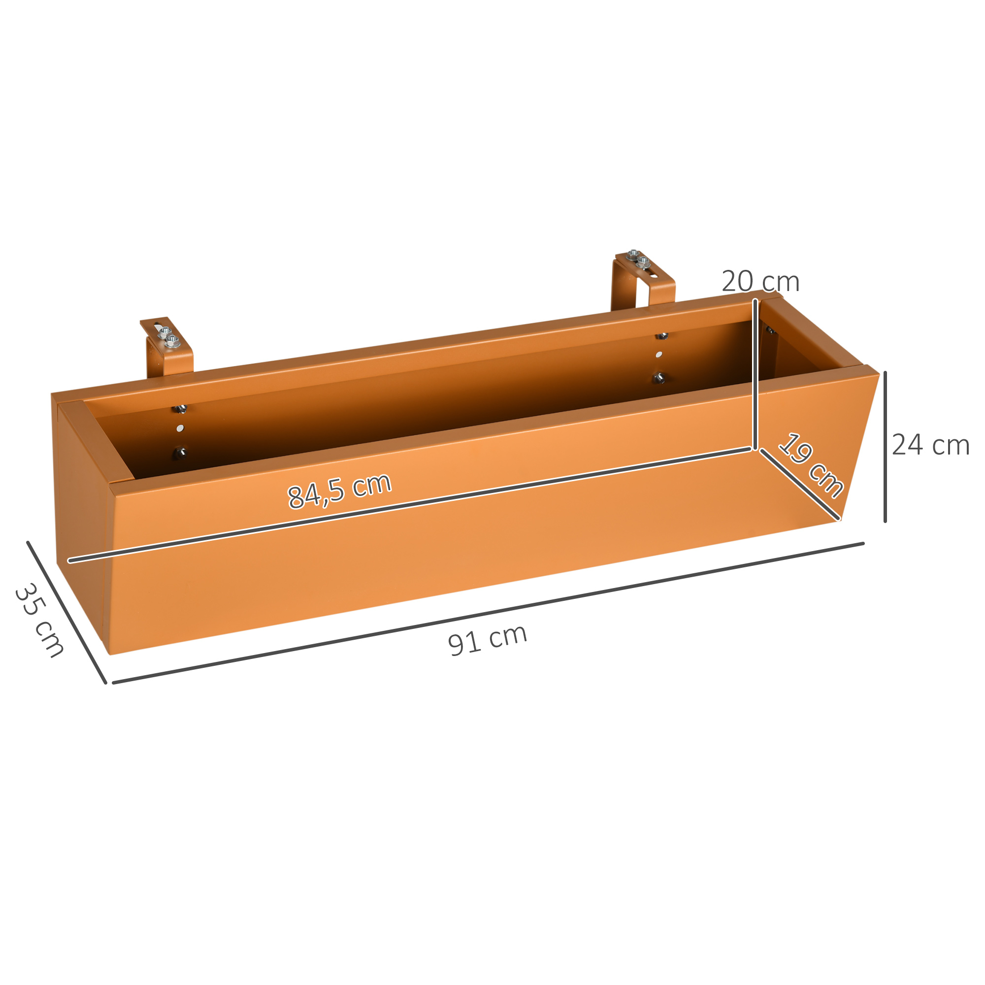 Vaso suspenso Outsunny marrom