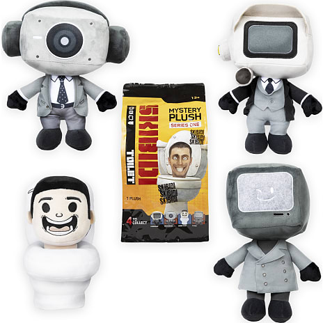 Skibidi toilet mystery plush 28 cm - flere varianter - assorteret