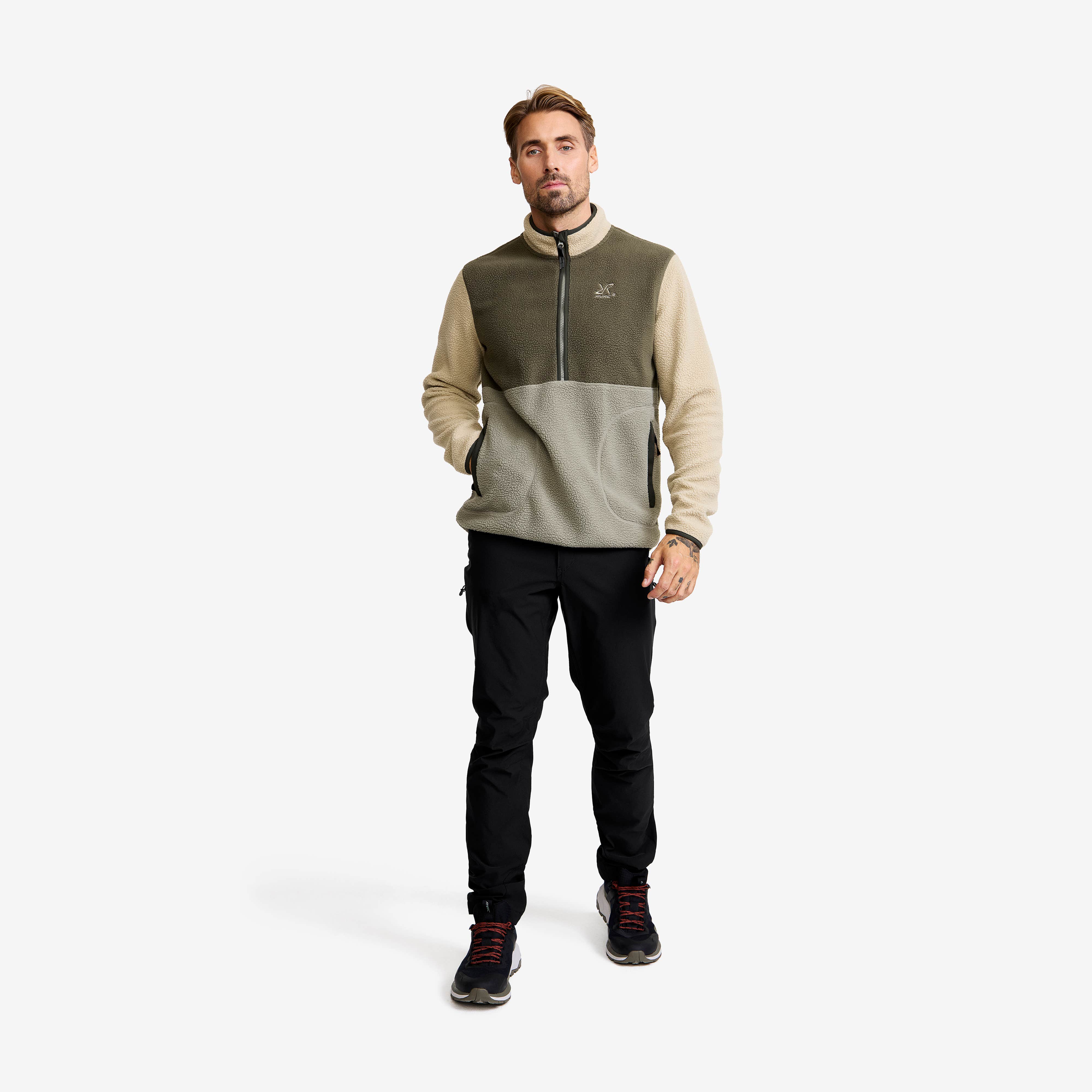 Canyon Half-zip Pile Fleece Herre Grape Leaf/Eucalyptus