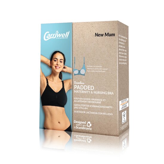 Soutien-gorge grossesse et allaitement rembourré   Noir        L   de               Carriwell