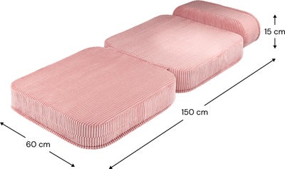 Wigiwama Flip Brettbart Stol 150x60 cm, Pink Mousse