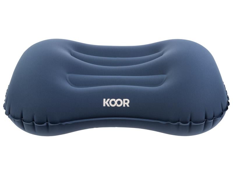 KOOR Reisekissen Sonno Blau Aufblasbares Kissen für Camping und auf Reisen