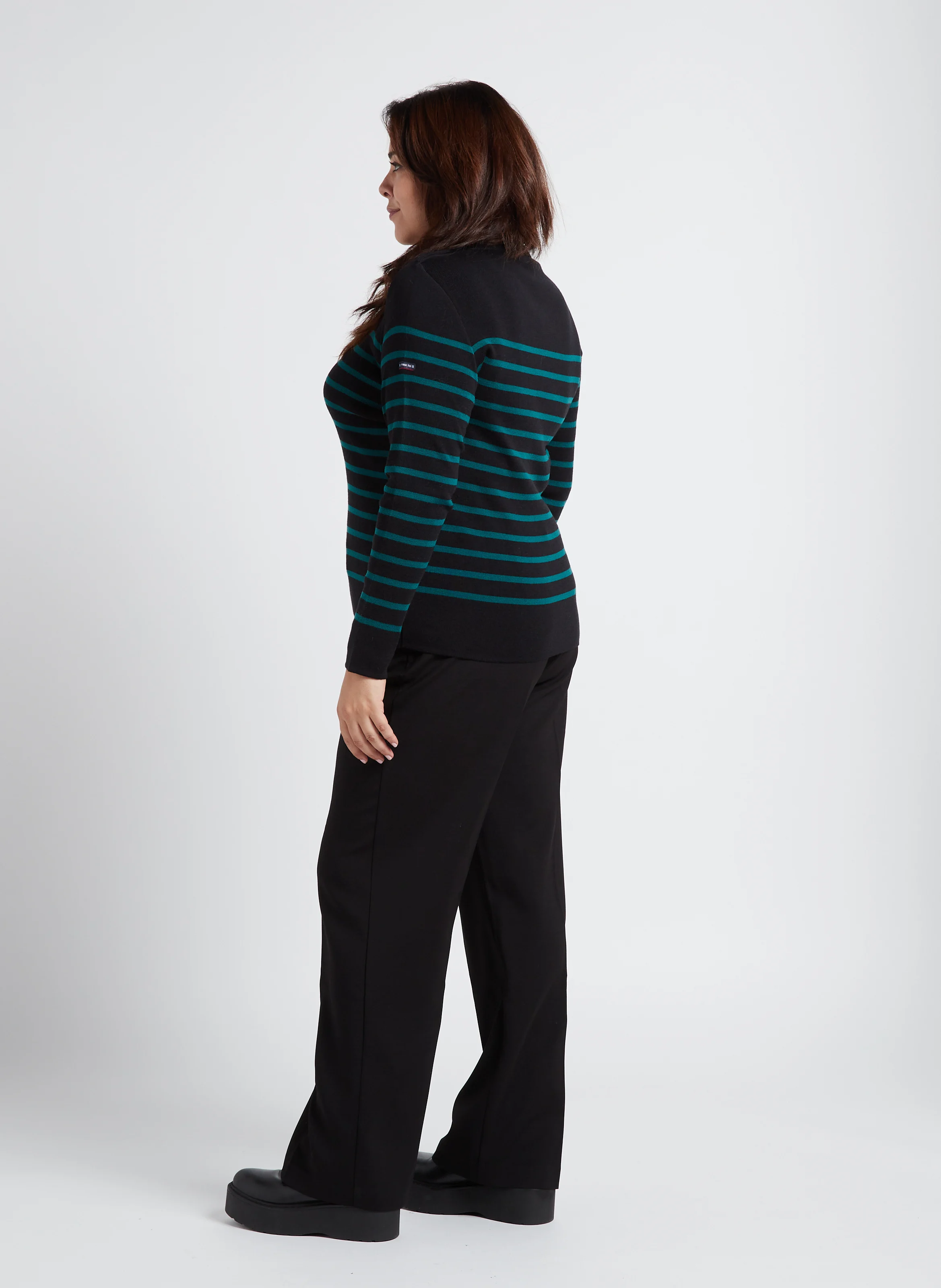 Pantalon droit stretch | Noir