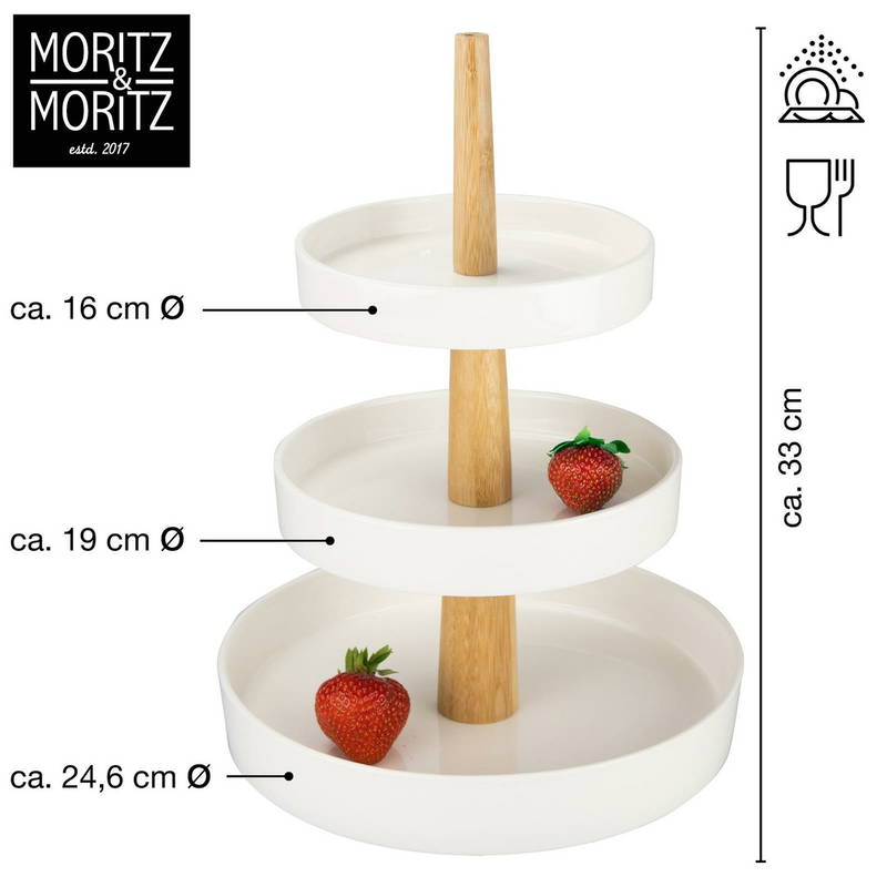 Moritz & Moritz Etagere 3-stufig weiß