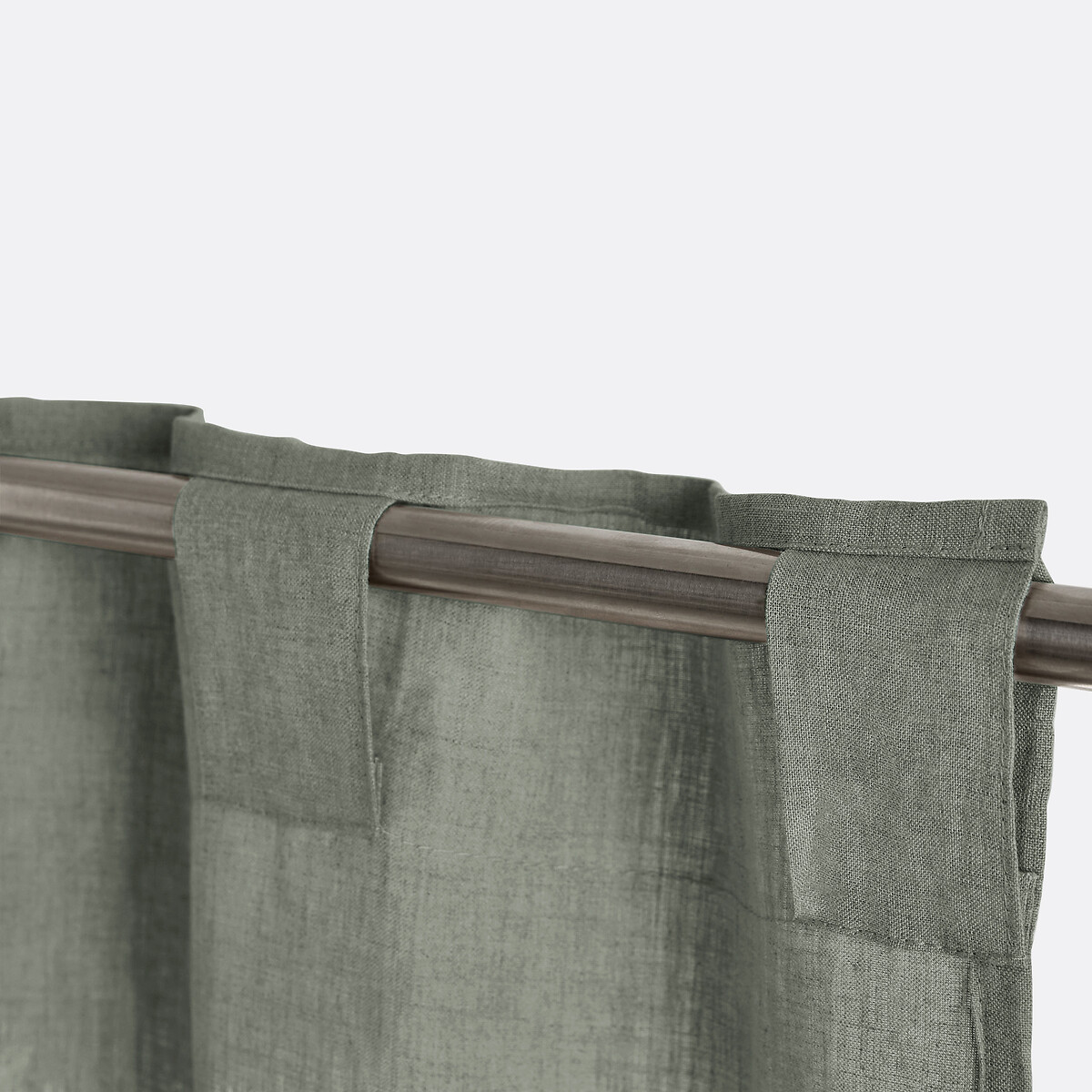LA REDOUTE INTERIEURS<br>Cortina de linho lavado com laços ocultos, radiador, Onega