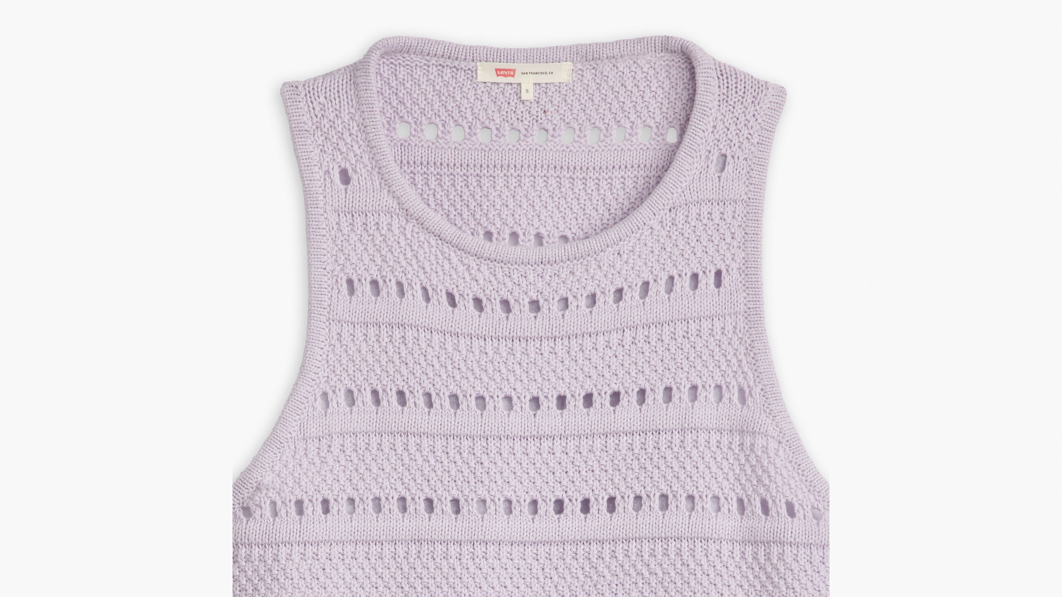 Débardeur maille crochetée Superbloom - Lavender Blue - Bleu