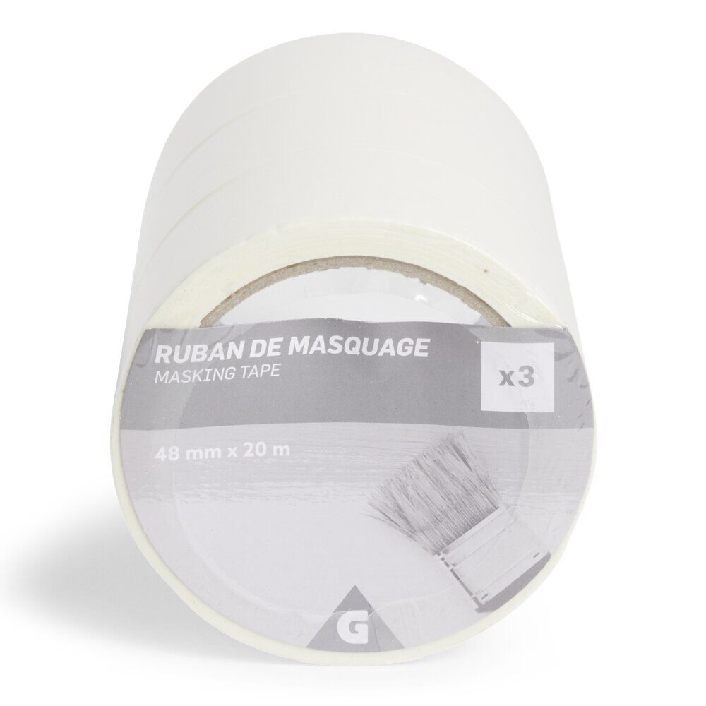 Lot de 3 rubans de masquage 48mm 20m