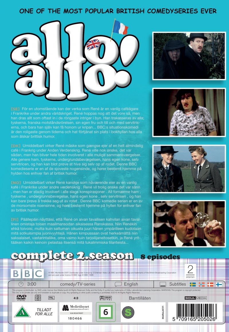 Allo Allo - Sæson 2 - Bbc - DVD