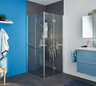 Paroi de douche pliante GoodHome Beloya transparente 90 cm