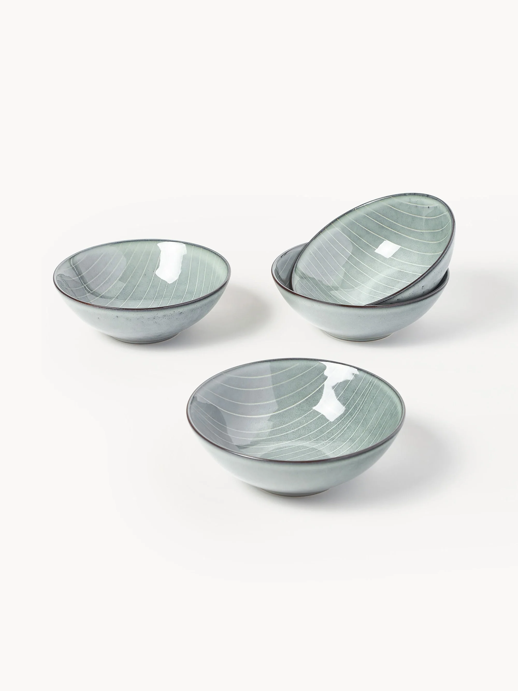 Handgemaakte serviesset Nordic Sea, 4 personen, 12-delig