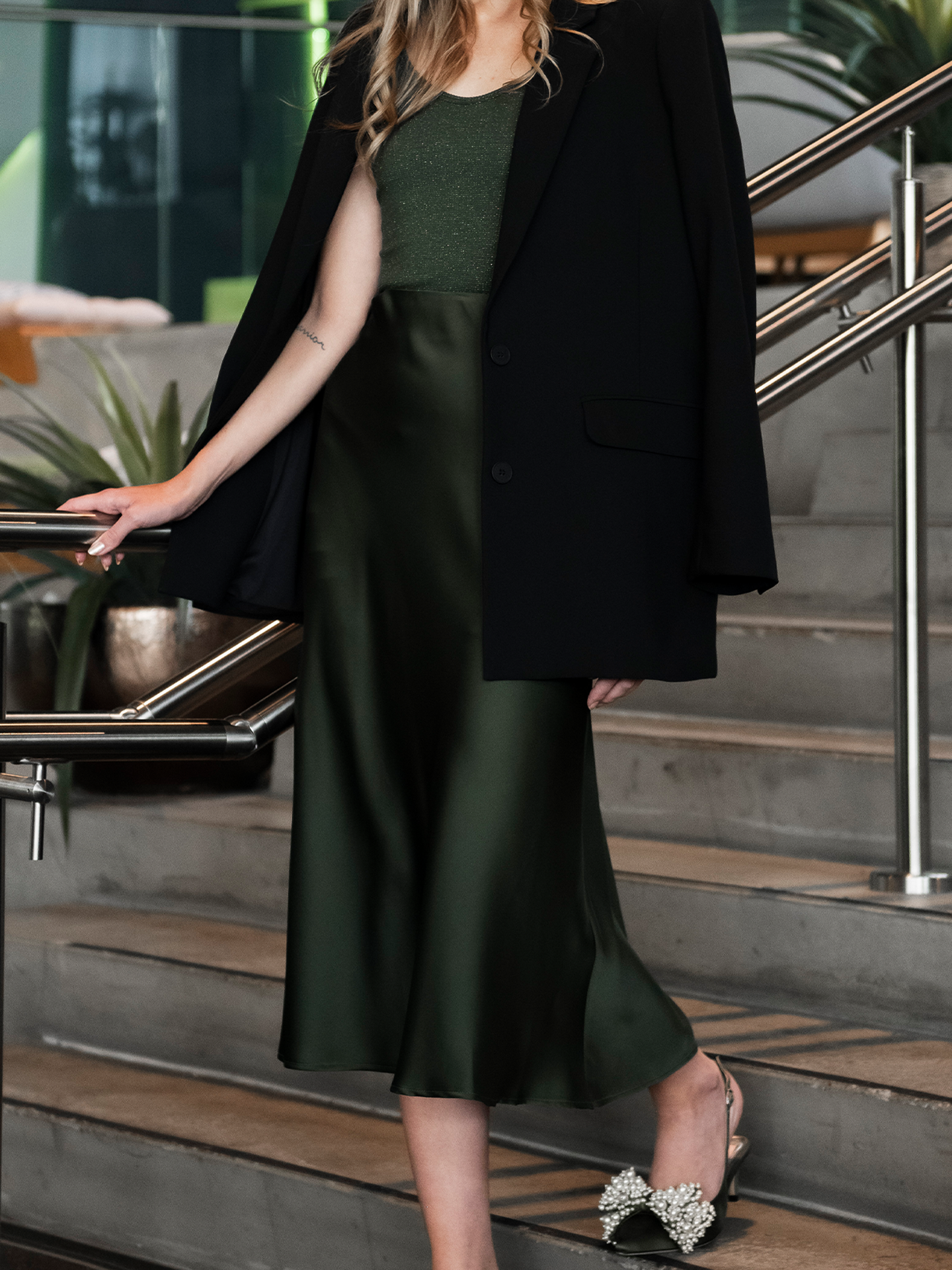 Lena High Waist Midi Skirt