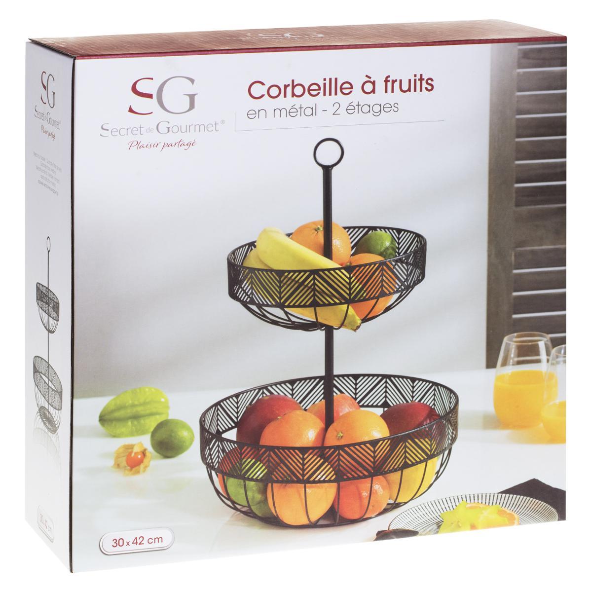 CORBEILLE 2 ETAGES FRISE