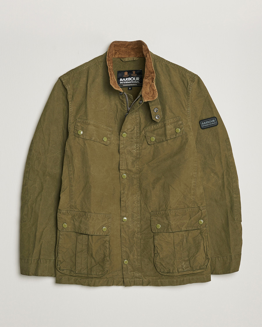 Barbour International Summer Wash Duke Jacket Dusky Green