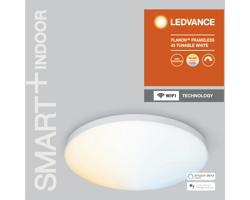 Frameloos LED-paneel 28W 2700 lm CCT 3000-6500 K Ø 45 cm Smart+ WiFi instelbaar wit + nachtlampfunctie