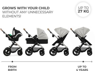 Kinderkraft MOOV 2 XL Air Kombivogn, Moonlight Grey