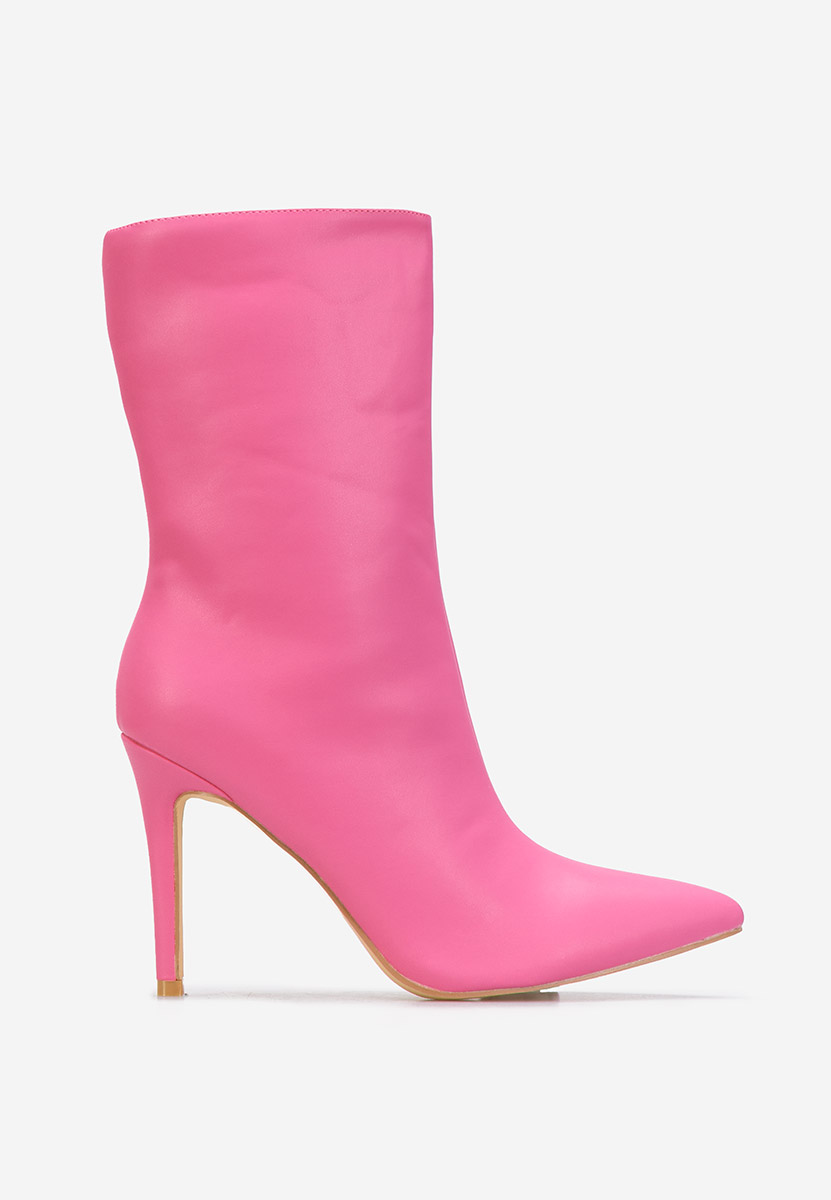 Bottines à talon fin fuchsia Ribera