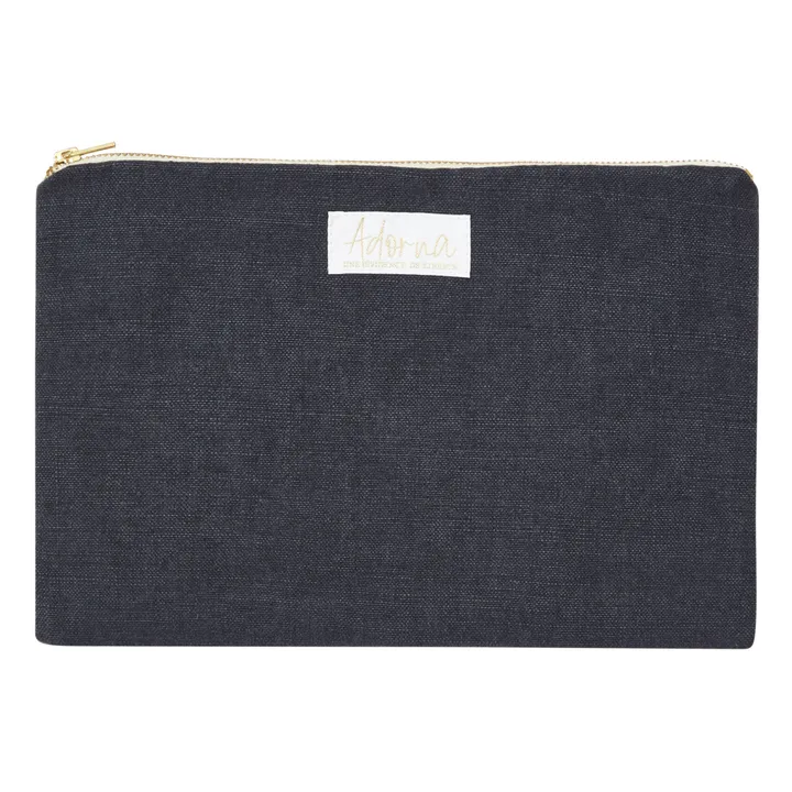 Adorna Pochette en lin | Bleu marine