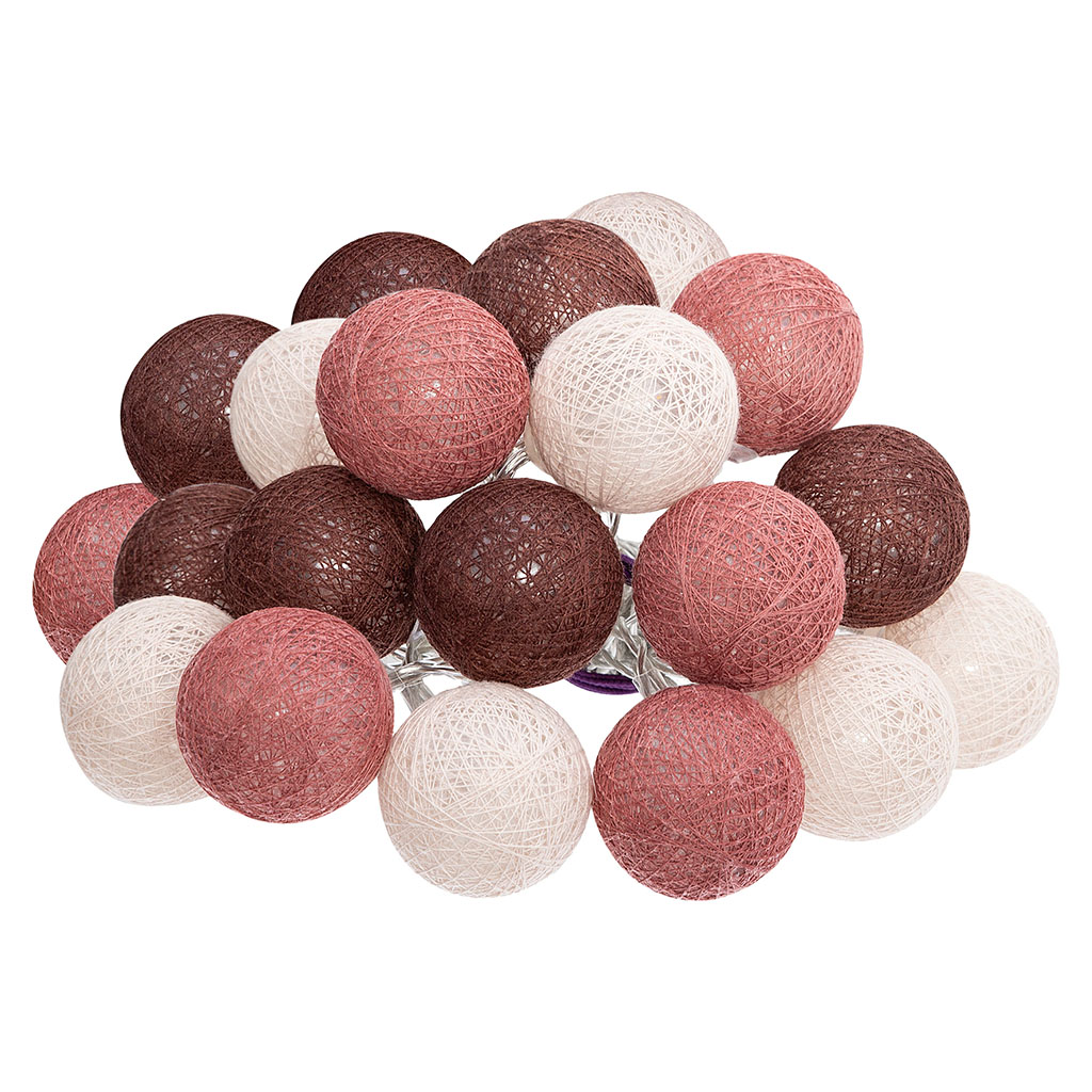Guirlande le 20 boules à pile DUNE D 6cm
