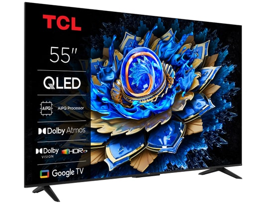 TCL - TV QLED 4K 139 cm 55T69C 4K QLED avec Google TV 2025
