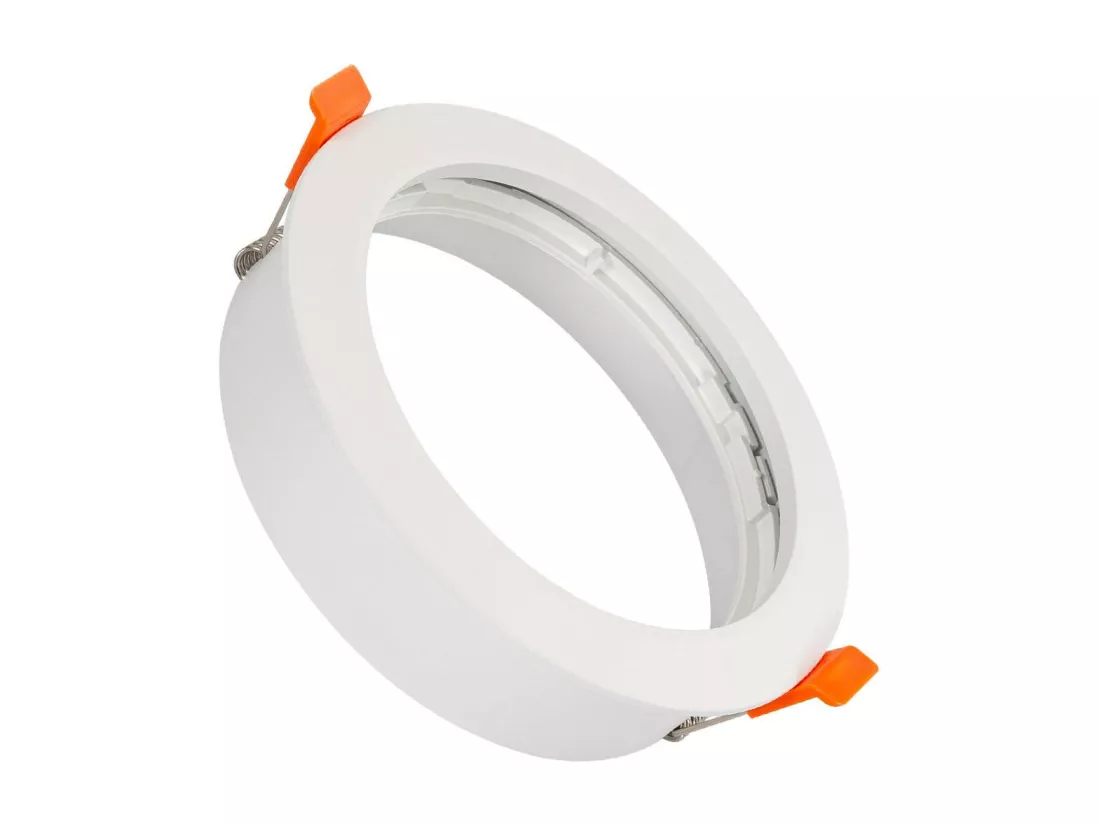 Collerette Downlight Encastrable Ronde pour Ampoule LED GU10 AR111 Coupe Ø120 mm Blanc