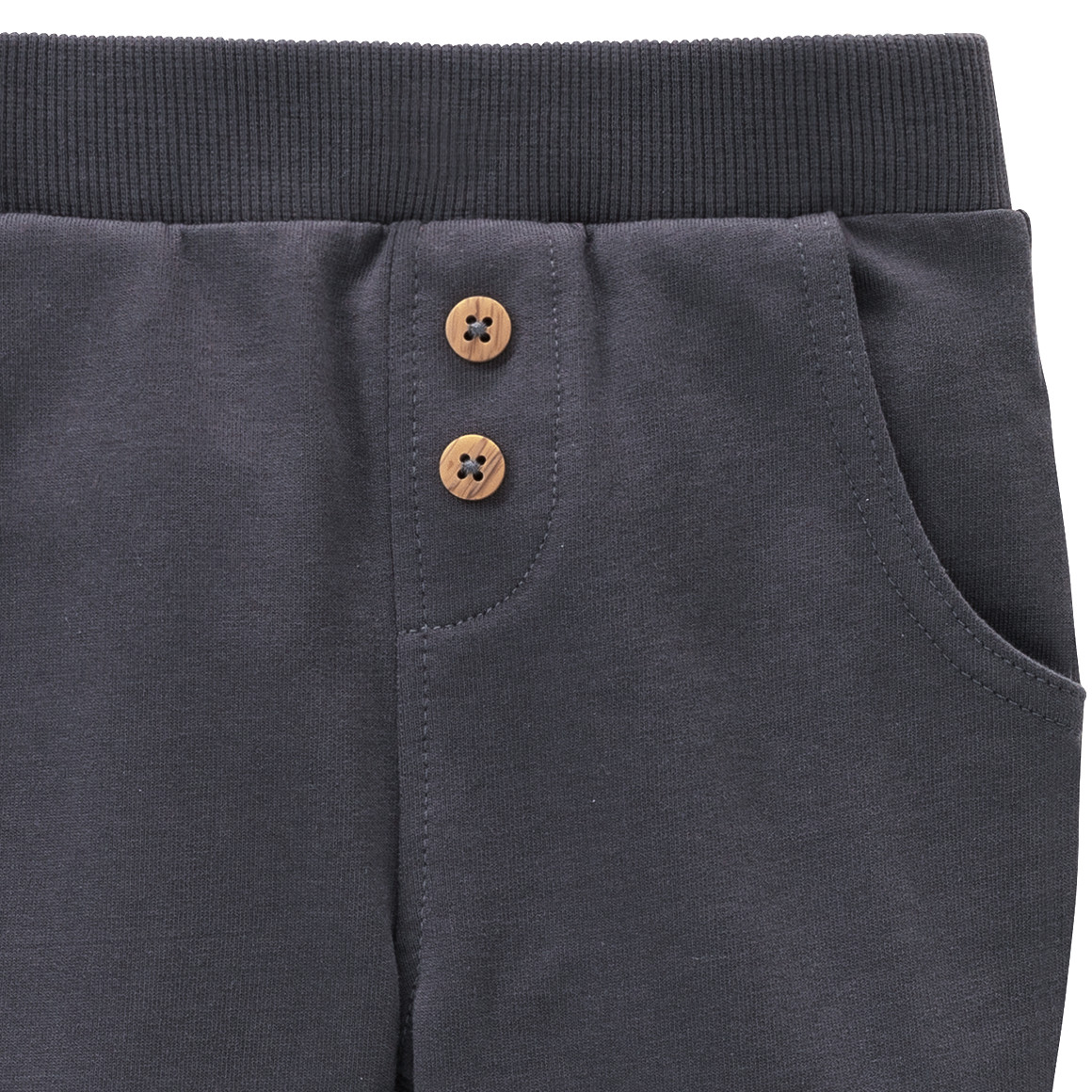 Topomini Pure Collection Baby Jogginghose aus Bio-Baumwolle dunkelgrau