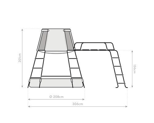 TP Toys Explorer klimrek/speeltoren, zwart