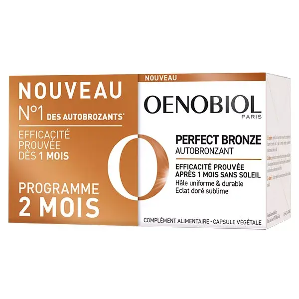 Oenobiol Perfect Bronze Complément Alimentaire Autobronzant Lot de 2 x 30 gélules