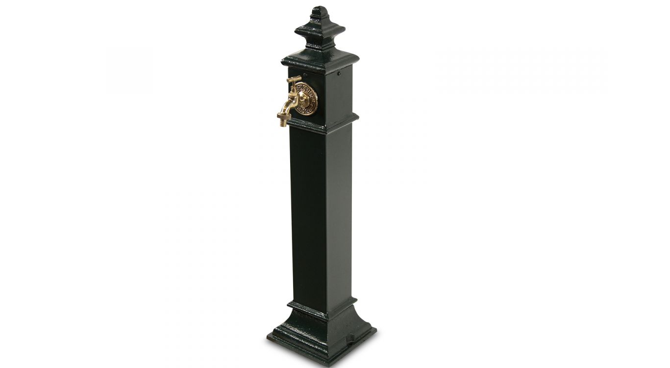 Fontaine de jardin métal vert 19x19x79cm