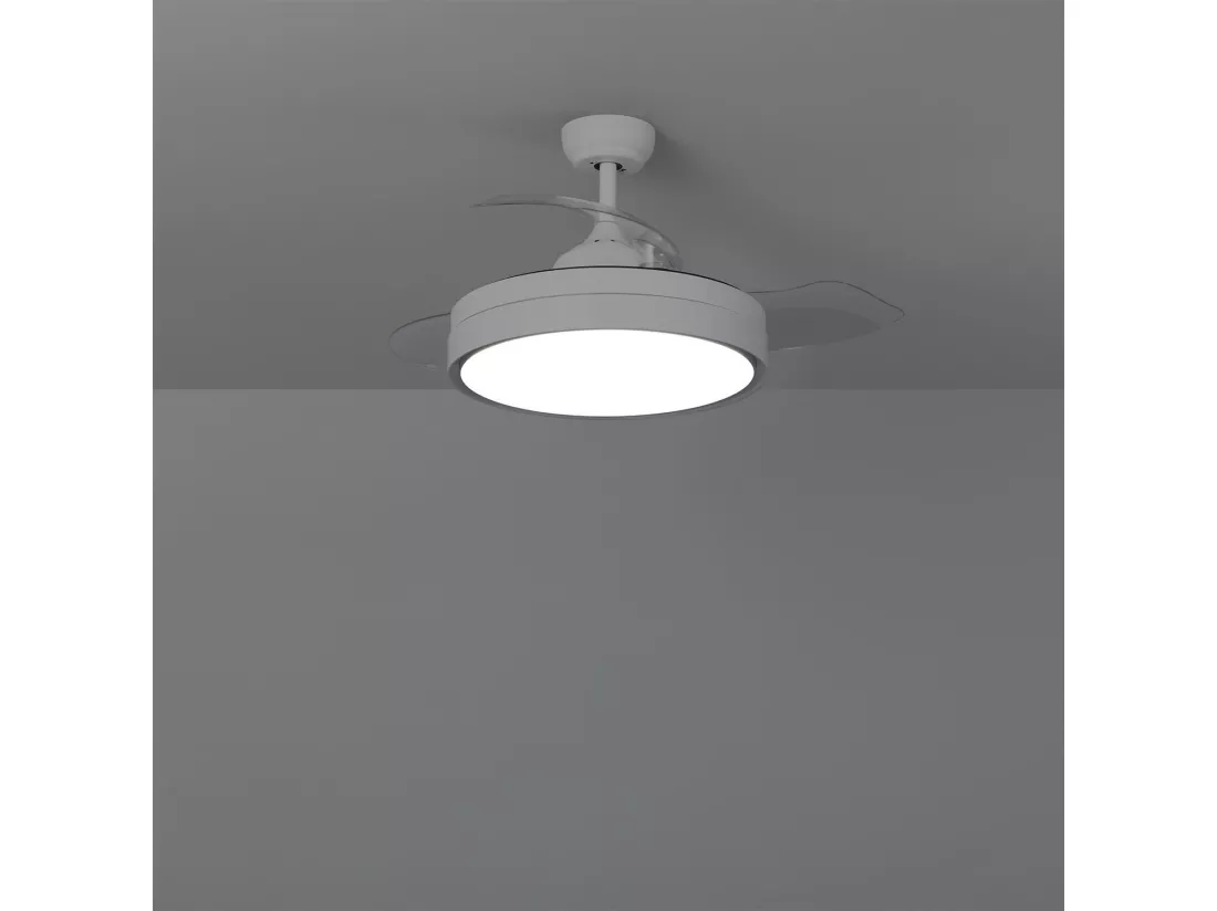 Ventilateur de Plafond Silencieux Dalori Blanc 106cm Moteur DC Blanc