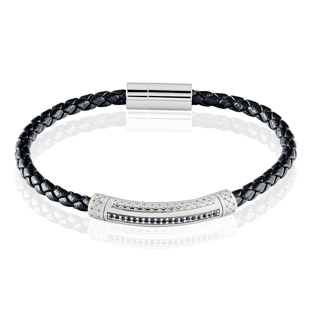 Bracelet Steph Acier Blanc Oxyde Noir