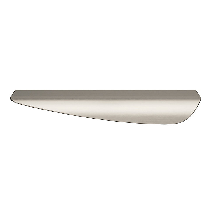 Poignée de meuble Incurvé GoodHome Mehaban effet nickel satin gris l.170mm x l.44mm x H. 18mm entraxe 128mm