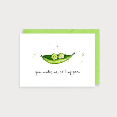 You Make Me Hap-Pea Greetings Card