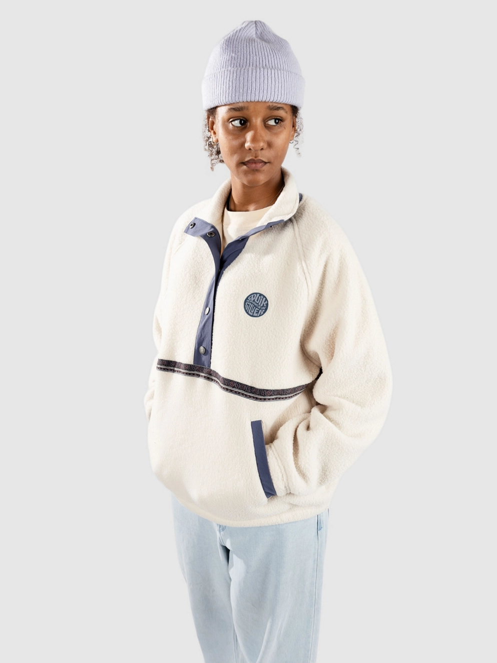 Quiksilver Uni Half Zip Polar Fleece Jacket birch