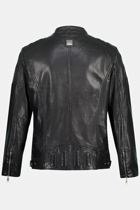 Lederjacke, Bikerstyle, feinstes Lamm-Nappa, Schulter-Steppung