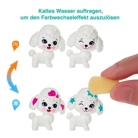 Mattel Enchantimals Pudelwohl Schönheitssalon Spielset mit Farbwechsel