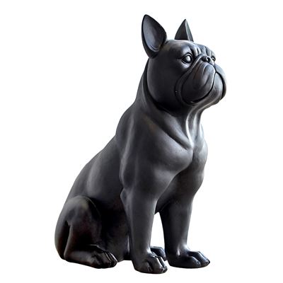 Statuette chien noir