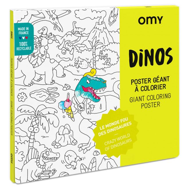 Poster géant Dinos à colorier Omy