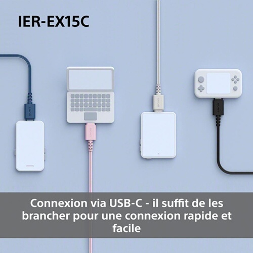 Ecouteurs Sony Intra téléphonie Rose - USB-C