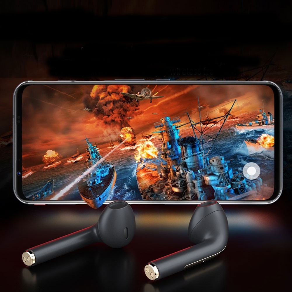 Kabellose TWS Mini Bluetooth 5.0 In-Ear Kopfhörer Headset mit Touch Control IPX5   Lade Case (250mAh) - Champagner