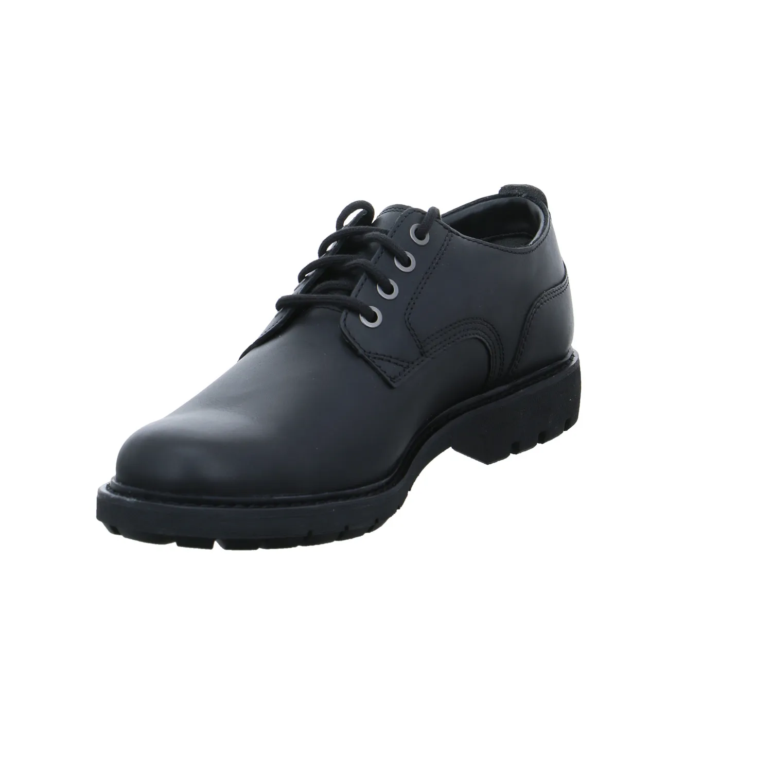 CLARKS Halbschuh Schwarz Leder