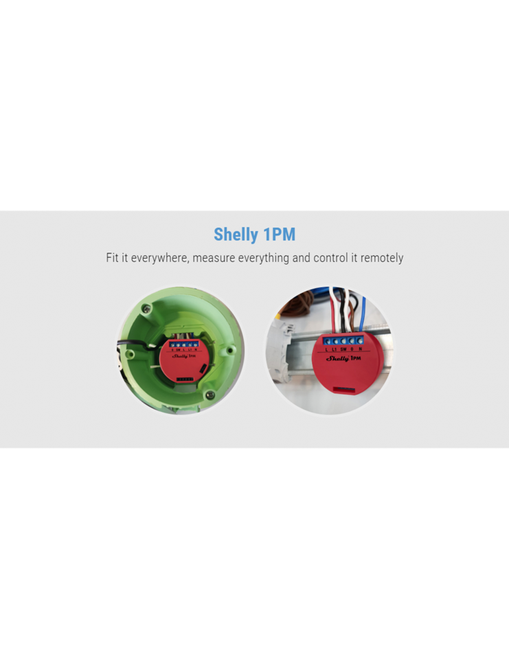Shelly - 2x 1PM WiFi Relay and Power metering - Bundle