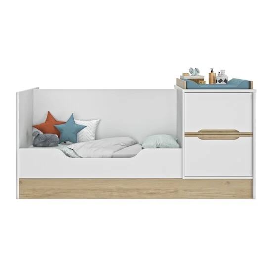 Céleste Lit compact évolutif 70x140 cm   Blanc        de               Galipette