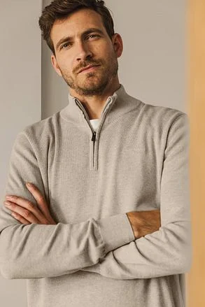 State Of Art Half Zip Trui Oak Ecru 13124004-1600 kopen