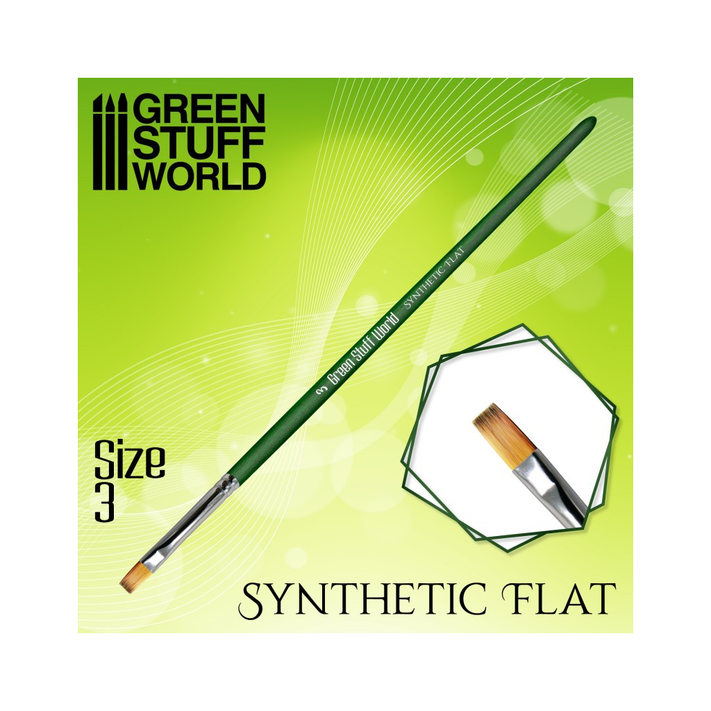Green Séries : Pinceau Synthétique Plat - 3