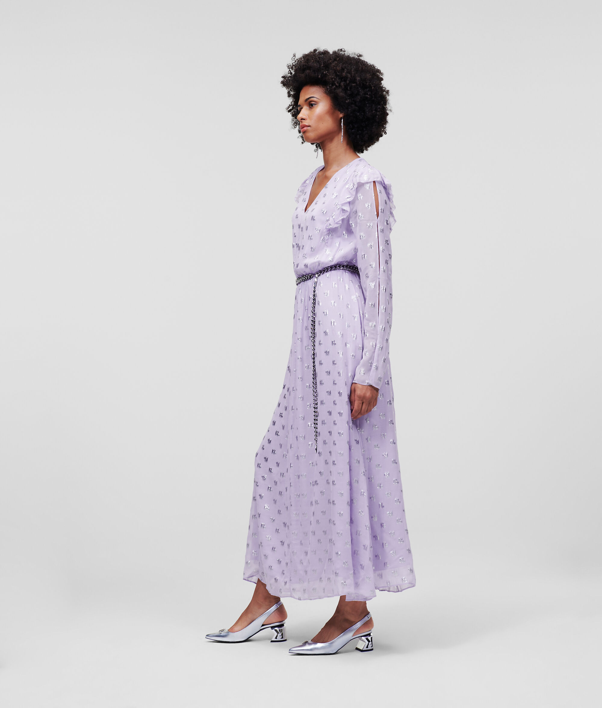 ROBE KL MONOGRAM MÉTALLISÉE